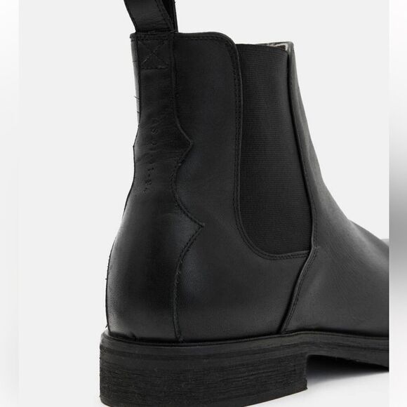 All Saints Creed Leather Chelsea Boots Black Leather EU 44 US 11 display picture 3